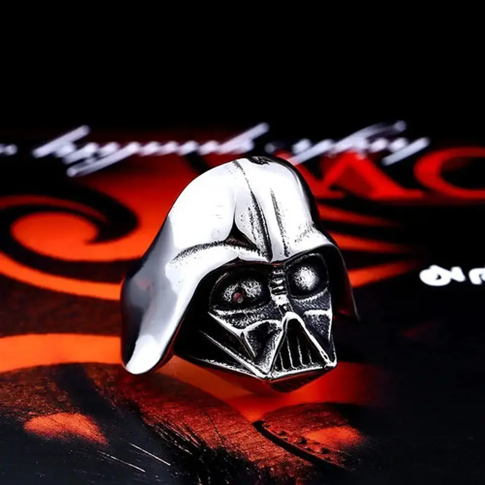 Anillo Argolla Star Wars Darth Vader Acero Inoxidable Hombre 2