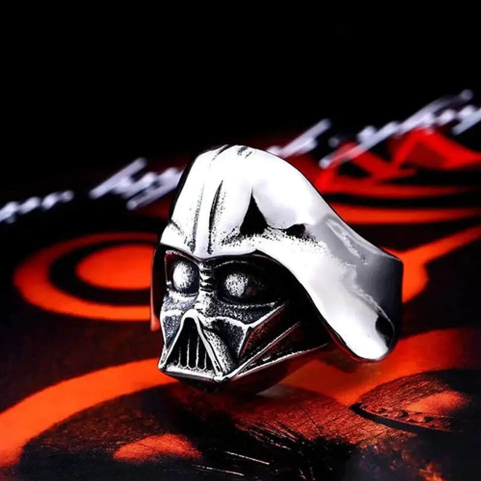 Anillo Argolla Star Wars Darth Vader Acero Inoxidable Hombre 4