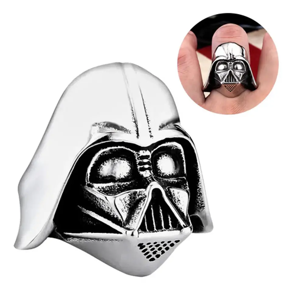 Anillo Argolla Star Wars Darth Vader Acero Inoxidable Hombre 7