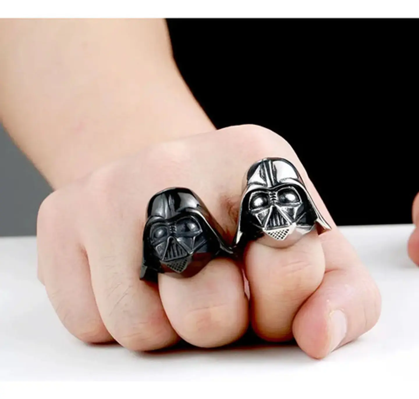 Anillo Argolla Star Wars Darth Vader Acero Inoxidable Hombre 15