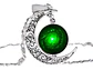 Collar Colgante Media Luna Cristal Luna Llena Galaxia Mujer - Miniatura 2