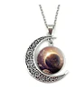 Collar Colgante Media Luna Cristal Luna Llena Galaxia Mujer - Miniatura 3