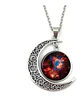 Collar Colgante Media Luna Cristal Luna Llena Galaxia Mujer - Miniatura 4