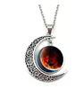 Collar Colgante Media Luna Cristal Luna Llena Galaxia Mujer - Miniatura 9