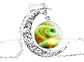Collar Colgante Media Luna Cristal Luna Llena Galaxia Mujer - Miniatura 12