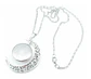 Collar Colgante Media Luna Cristal Luna Llena Galaxia Mujer - Miniatura 23