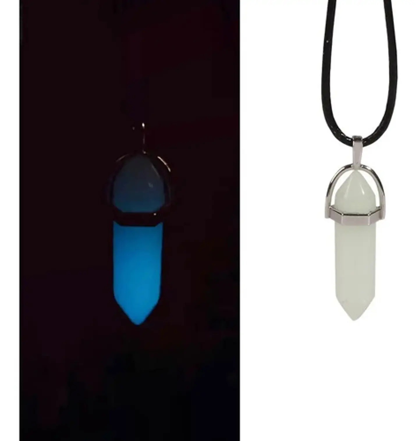 Collar Piedra Brilla En La Oscuridad Fluorescente Hombre 15
