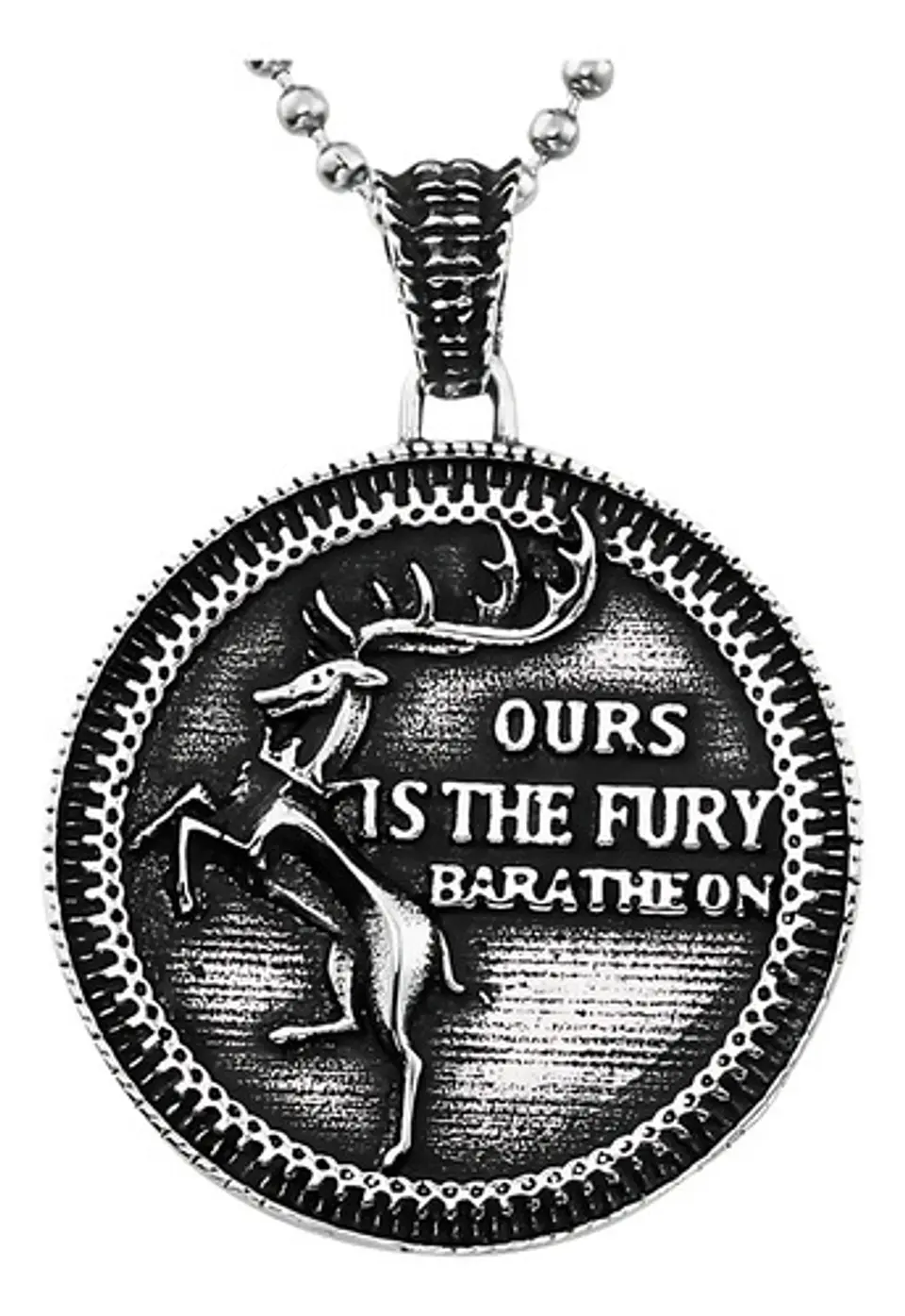 Collar Para Hombre Y Dije Baratheon Game Of Thrones De Acero 1