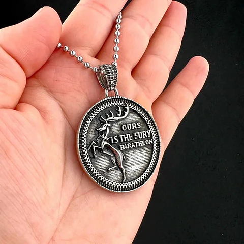 Collar Para Hombre Y Dije Baratheon Game Of Thrones De Acero