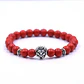 Pulsera Manilla Brazalete Granos Cuentas Leon Para Hombre - Miniatura 2