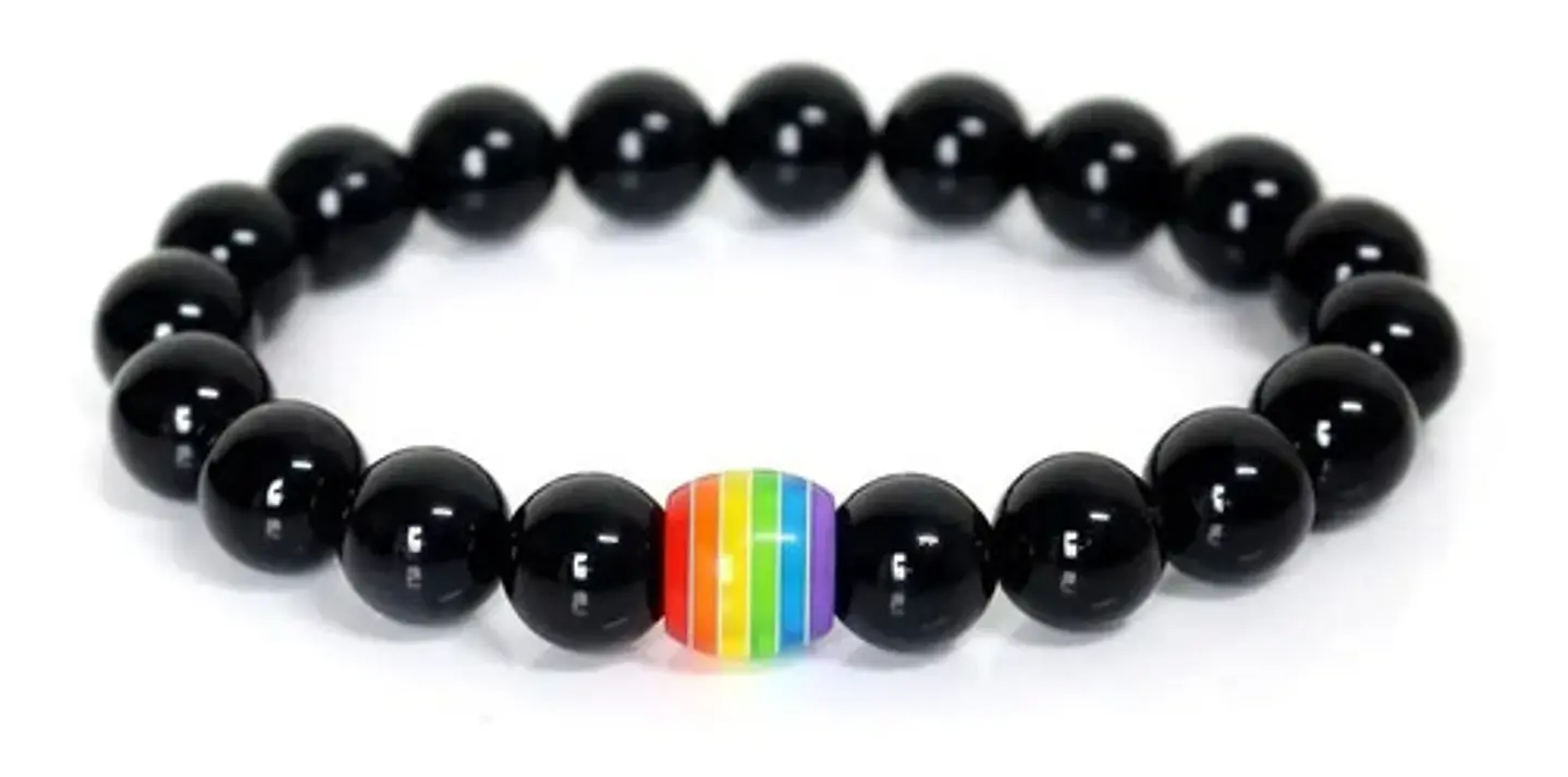 Pulsera Manilla Piedras Naturales Orgullo Lgbt Hombre Mujer 4