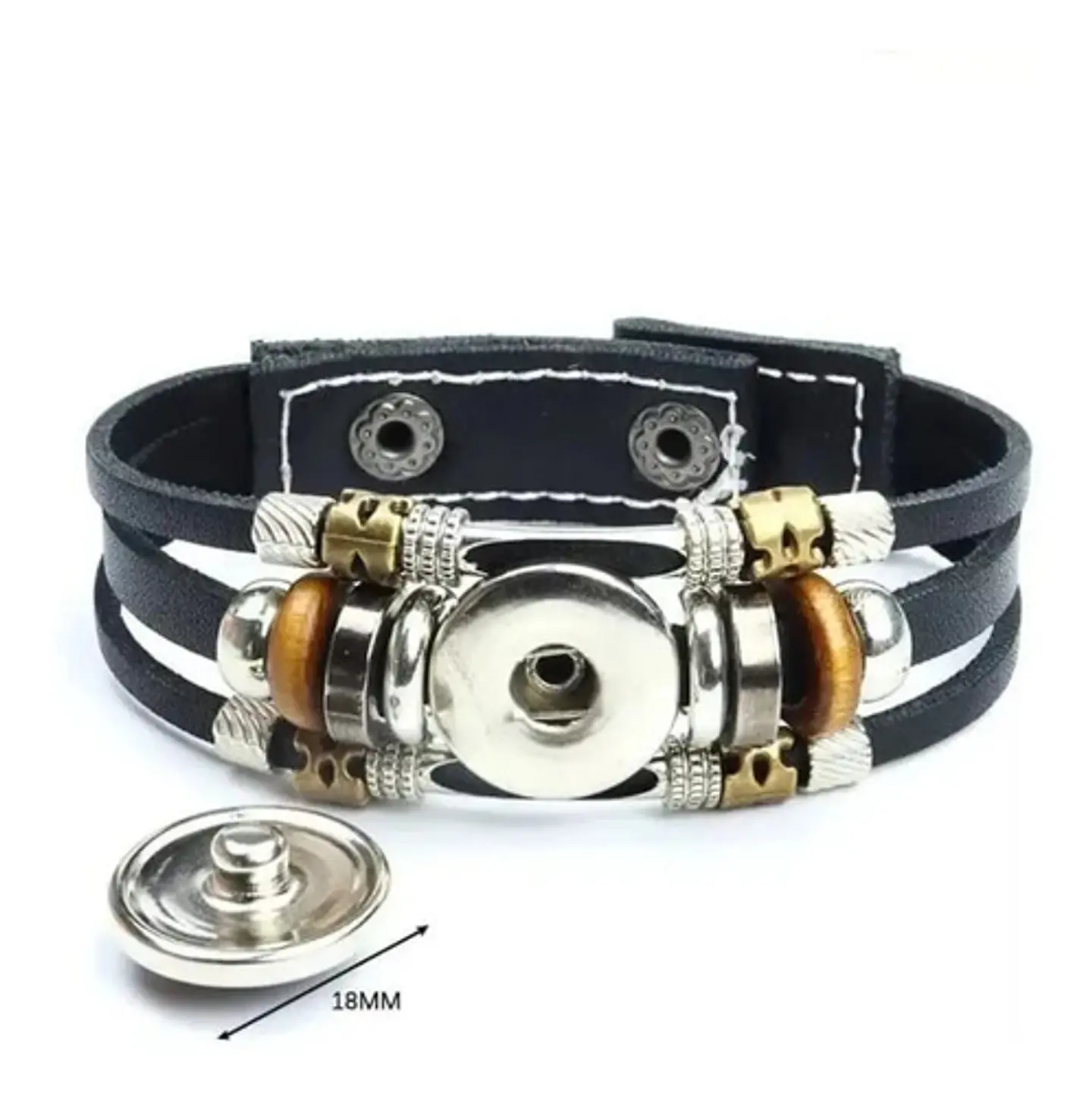 Pulsera Para Hombre Y Mujer Manilla Cuero Medalla San Benito 5