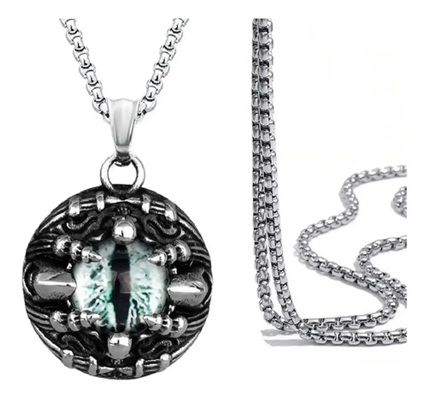 Collar Colgante Calavera Skull Dragon Ojo Para Hombre Mujer 8