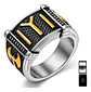 Anillo Kayi Obasi  Acero Inoxidable Hacha Color Plata Hombre - Miniatura 1