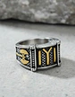 Anillo Kayi Obasi  Acero Inoxidable Hacha Color Plata Hombre - Miniatura 2