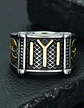 Anillo Kayi Obasi  Acero Inoxidable Hacha Color Plata Hombre - Miniatura 5