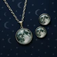Collar Mujer Luna Llena Brilla En La Oscuridad Fluorescente - Miniatura 8