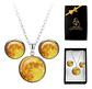 Collar Mujer Luna Llena Brilla En La Oscuridad Fluorescente - Miniatura 11