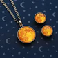 Collar Mujer Luna Llena Brilla En La Oscuridad Fluorescente - Miniatura 12