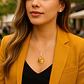 Collar Mujer Luna Llena Brilla En La Oscuridad Fluorescente - Miniatura 15