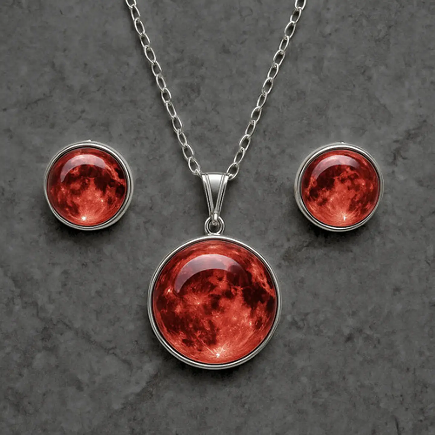 Collar Mujer Luna Llena Brilla En La Oscuridad Fluorescente 21