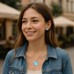 Collar Mujer Luna Llena Brilla En La Oscuridad Fluorescente - Miniatura 42