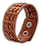 Pulsera Manilla Brazalete Cuero Ajustable Color Cafe Hombre - Miniatura 8