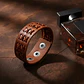 Pulsera Manilla Brazalete Cuero Ajustable Color Cafe Hombre - Miniatura 13