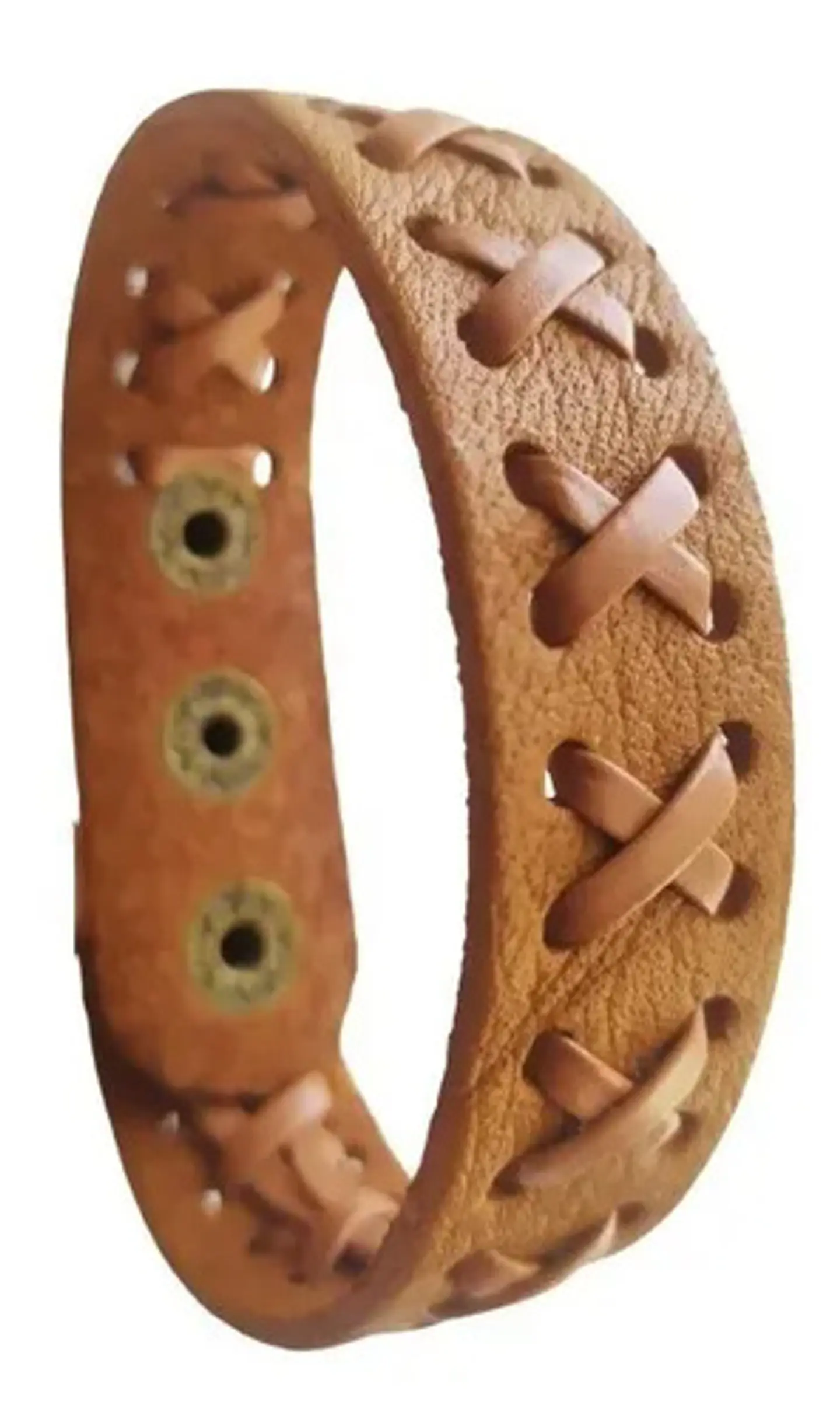 Pulsera Manilla Brazalete Cuero Ajustable Color Cafe Hombre 35