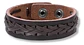 Pulsera Manilla Brazalete Cuero Ajustable Color Cafe Hombre - Miniatura 38