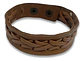 Pulsera Manilla Brazalete Cuero Ajustable Color Cafe Hombre - Miniatura 40