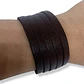 Pulsera Manilla Brazalete Cuero Ajustable Color Cafe Hombre - Miniatura 43