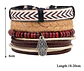 Pulsera Manilla Brazalete Cuero Mano De Fatima Hombre Mujer - Miniatura 4