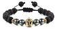 Pulsera Manilla Casco Guerrero Piedras Naturales Para Hombre - Miniatura 7