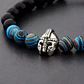Pulsera Manilla Casco Guerrero Piedras Naturales Para Hombre - Miniatura 18