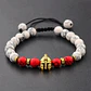 Pulsera Manilla Casco Guerrero Piedras Naturales Para Hombre - Miniatura 23