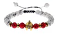 Pulsera Manilla Casco Guerrero Piedras Naturales Para Hombre - Miniatura 24