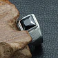 Anillo Piedra Negra Cz Circón Acero Inoxidable Para Hombre - Miniatura 4