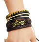 Pulsera Brazalete Manilla Placa Amor Cuero Hombre Y Mujer - Miniatura 5