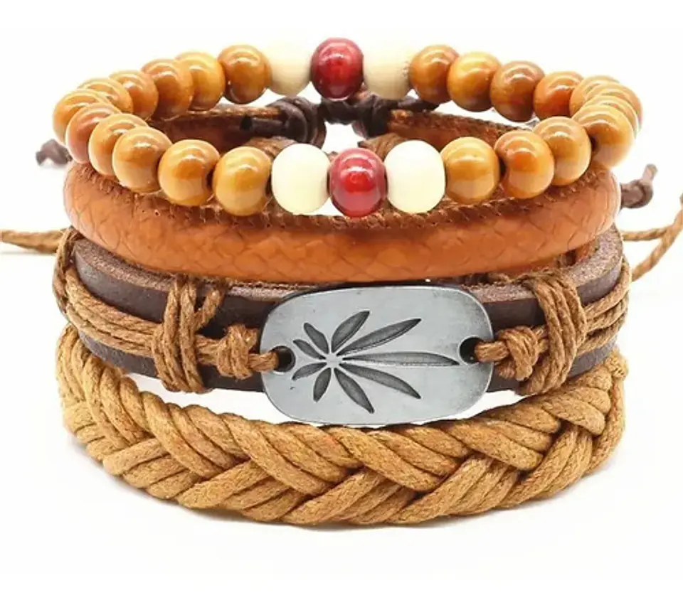 Pulsera Brazalete Manilla Placa Amor Cuero Hombre Y Mujer 10