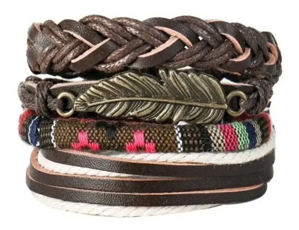 Pulsera Brazalete Manilla Placa Amor Cuero Hombre Y Mujer 12