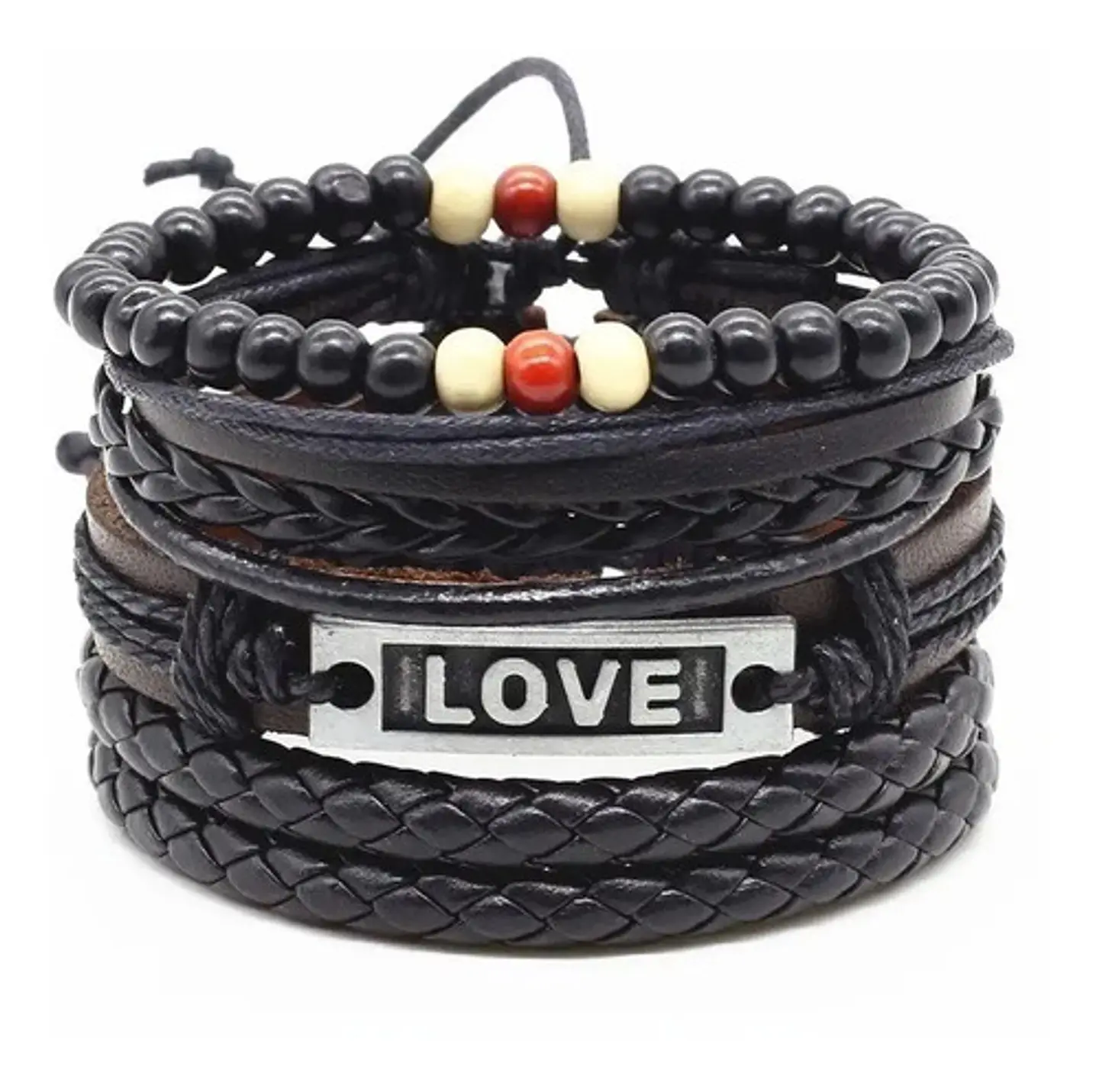 Pulsera Brazalete Manilla Placa Amor Cuero Hombre Y Mujer 14