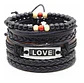 Pulsera Brazalete Manilla Placa Amor Cuero Hombre Y Mujer - Miniatura 14