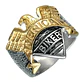 Anillo Acero Inoxidable Águila Color Oro Y Plata Para Hombre - Miniatura 1