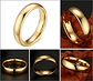 Anillo Color Oro Clásico Banda Acero Inoxidable Hombre Mujer - Miniatura 2