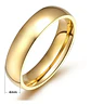 Anillo Color Oro Clásico Banda Acero Inoxidable Hombre Mujer - Miniatura 3