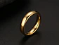 Anillo Color Oro Clásico Banda Acero Inoxidable Hombre Mujer - Miniatura 4
