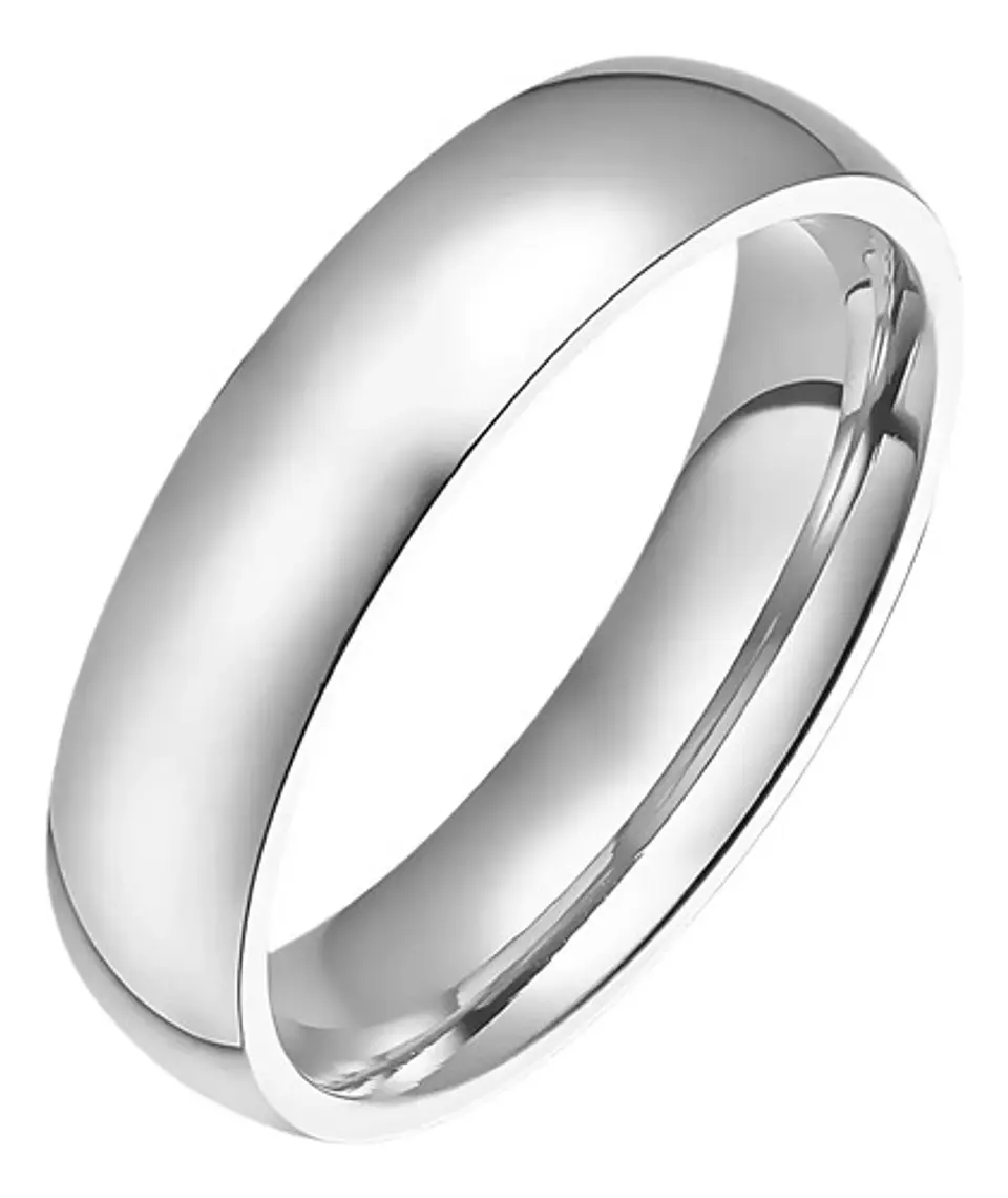 Anillo Color Oro Clásico Banda Acero Inoxidable Hombre Mujer 9