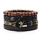 Pulsera Brazalete Manilla Ancla Cuero Genuino Hombre Mujer - Miniatura 1