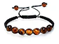 Pulsera Manilla Ajustable Piedras Ojo Tigre Volcánica Hombre - Miniatura 1